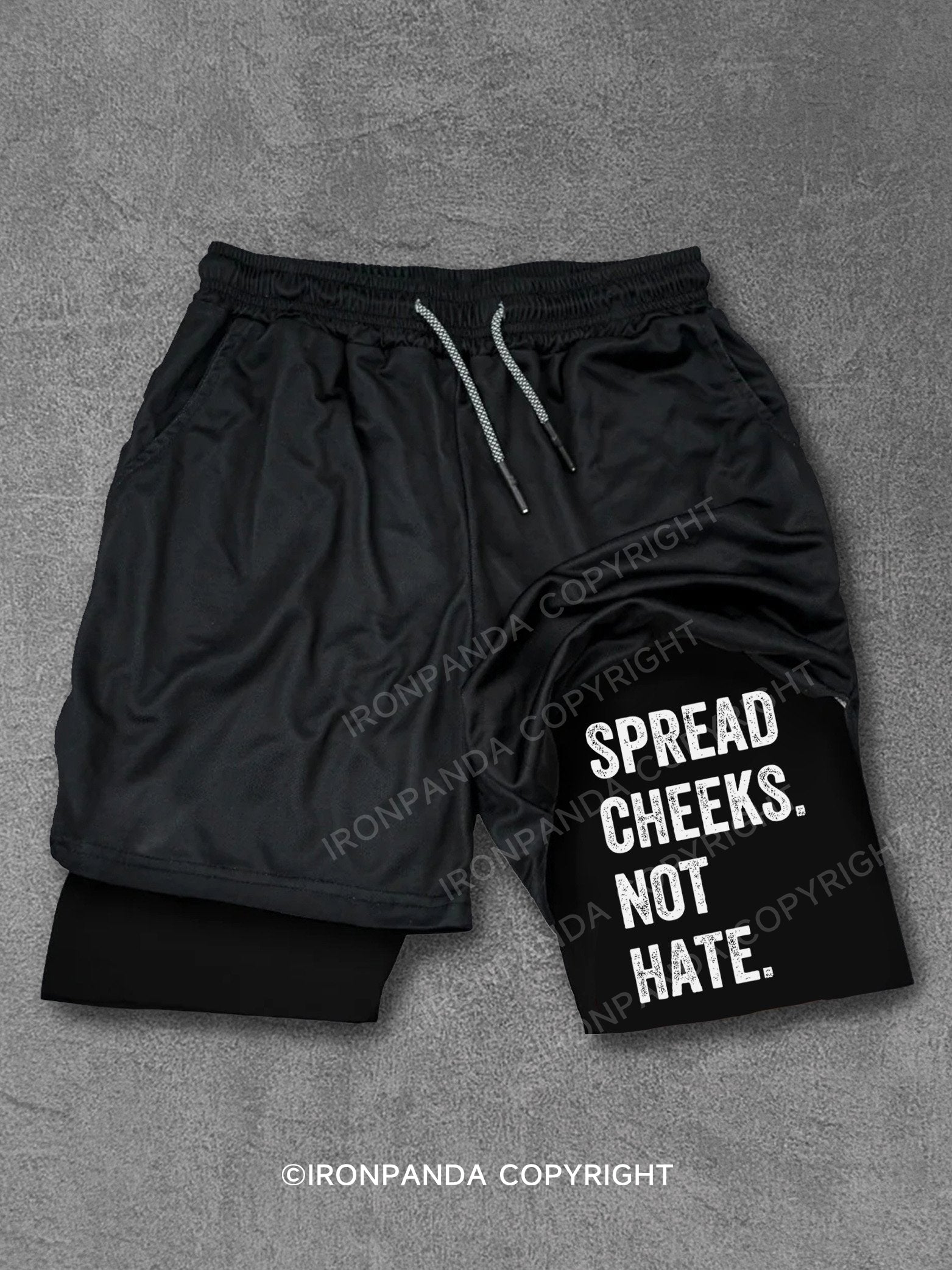 spread cheeks not hate Performance Training Shorts