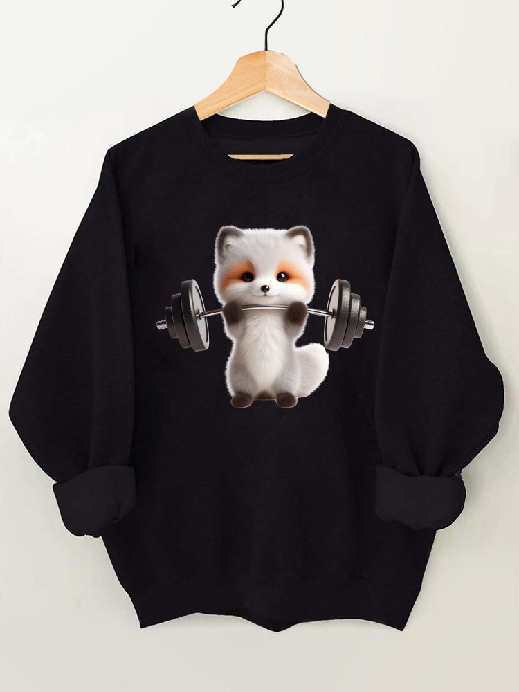 Ironpanda Lift Heavy Fox Gym Sweatshirt