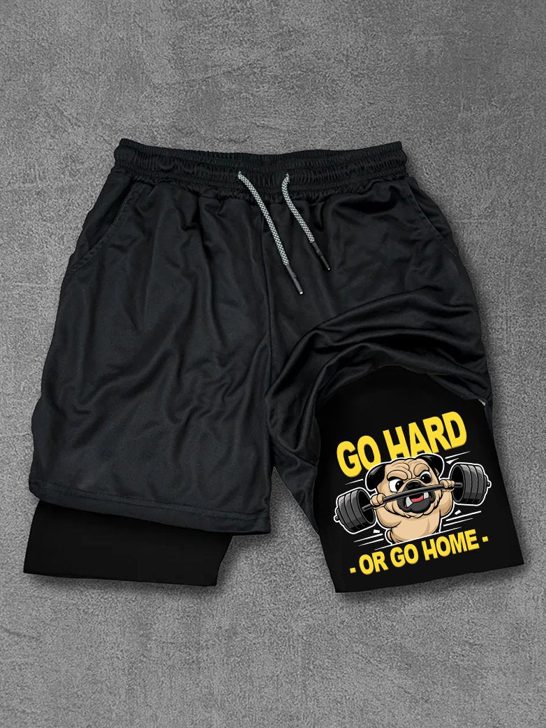 go hard or go home dog Performance Training Shorts