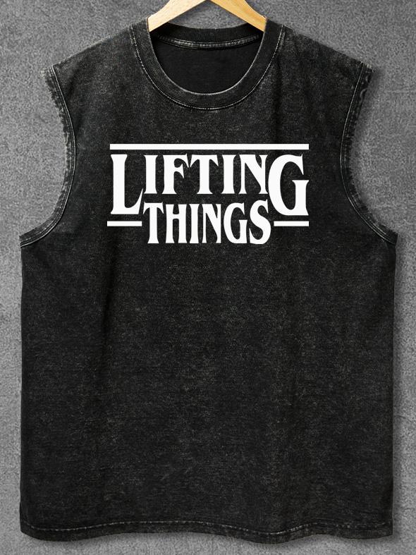 LIFTING THINGS Washed Gym Tank