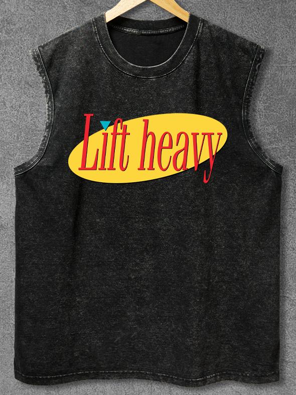 LIFT HEAVY Washed Gym Tank