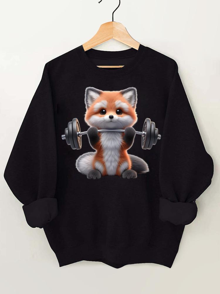 Ironpanda Lift Heavy Fox Gym Sweatshirt