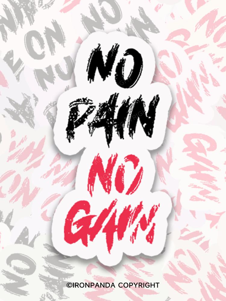 IronPanda NO PAIN NO GAIN  Sticker