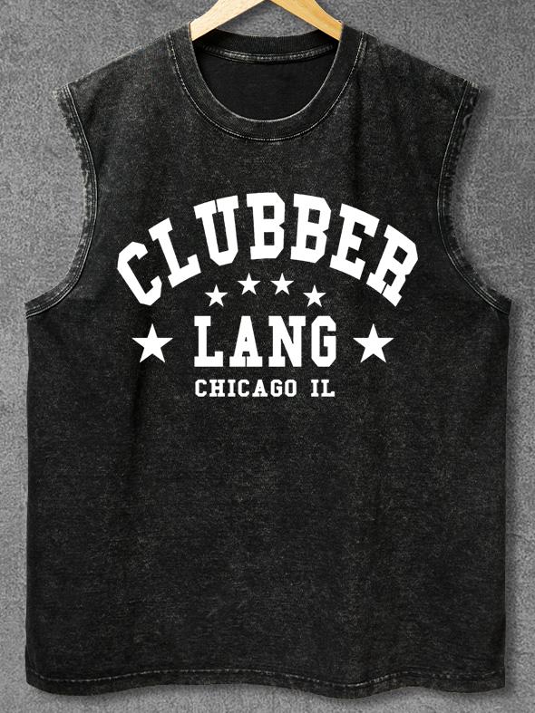 CLUBBER LANG CHICAGO IL Washed Gym Tank