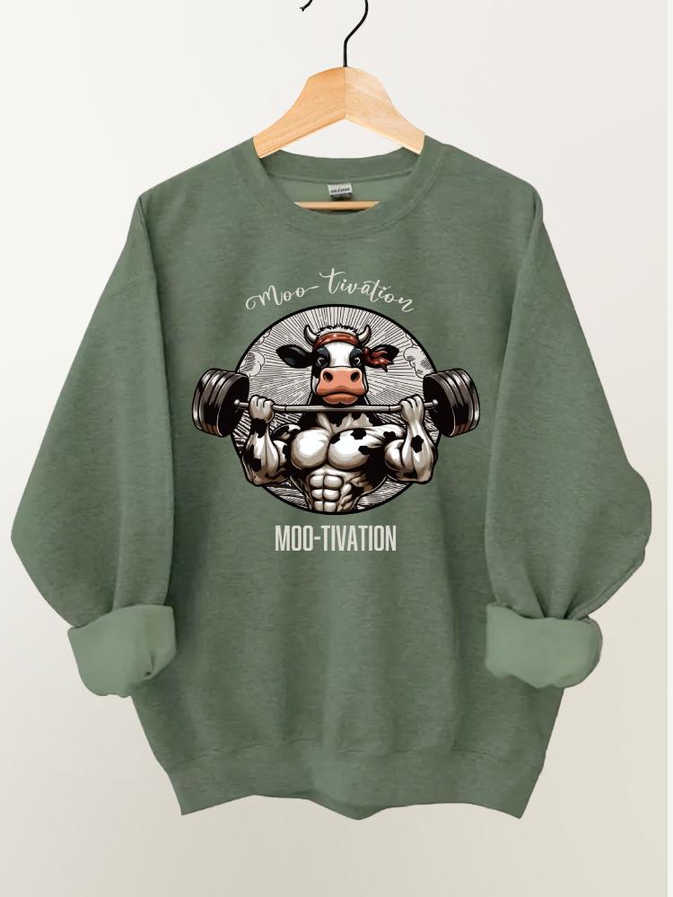 Dairy Cow Gym Sweatshirt