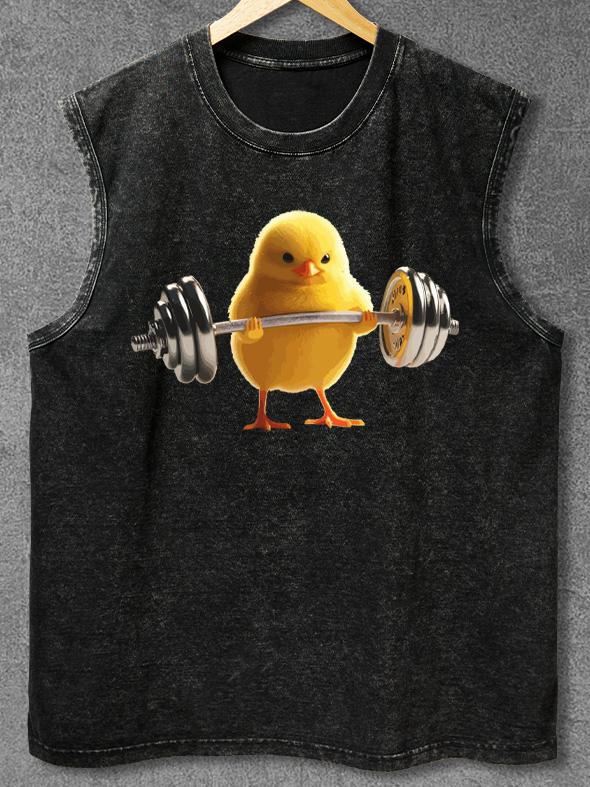 WEIGHTLIFTING CHICK Washed Gym Tank
