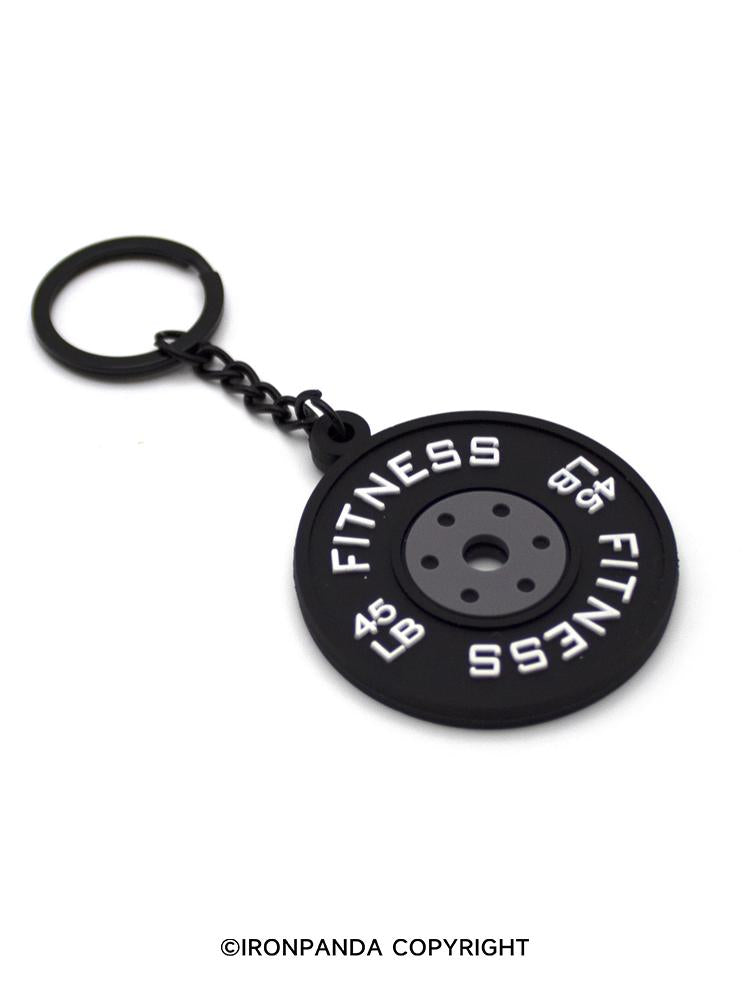 IronPanda Dumbbell Plate Rubber Keychain