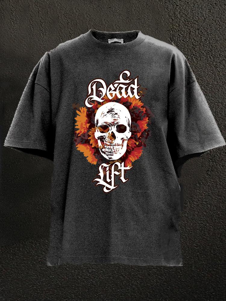 Dead Lift Skull Washed Gym Shirt