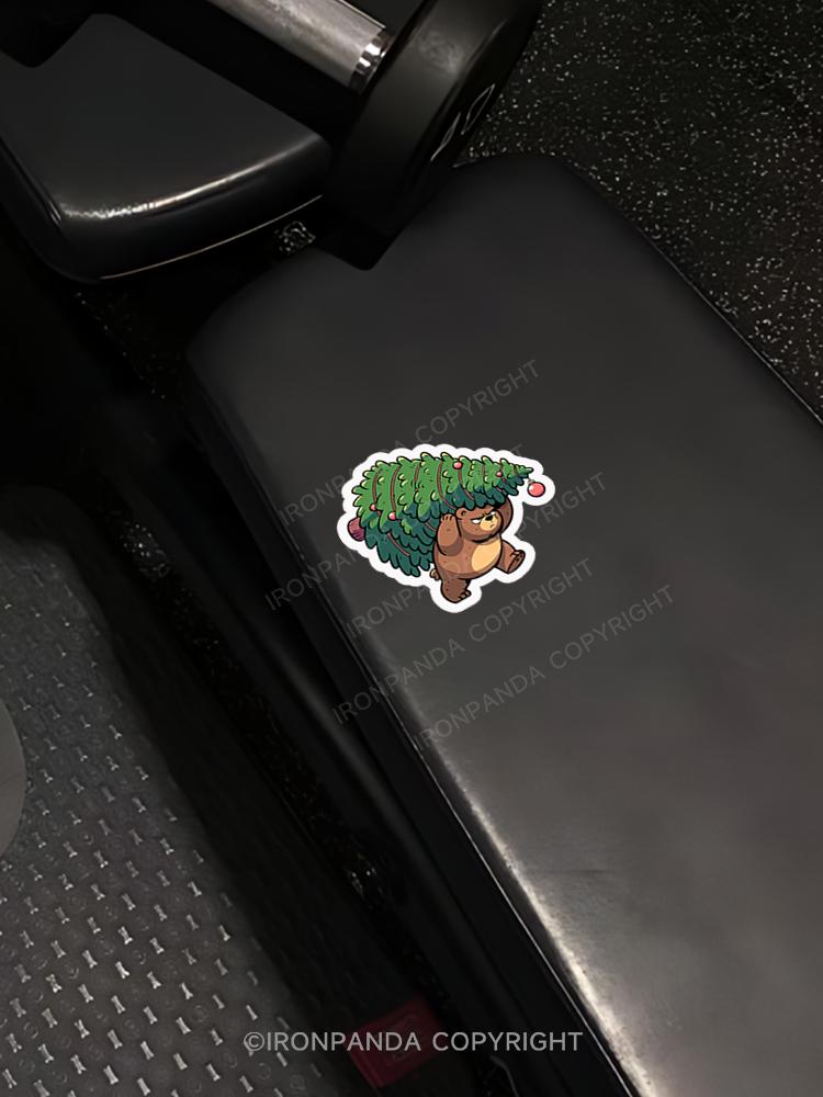 IronPanda Christmas bear Sticker