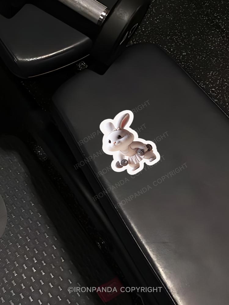 IronPanda Rabbit barbell Sticker