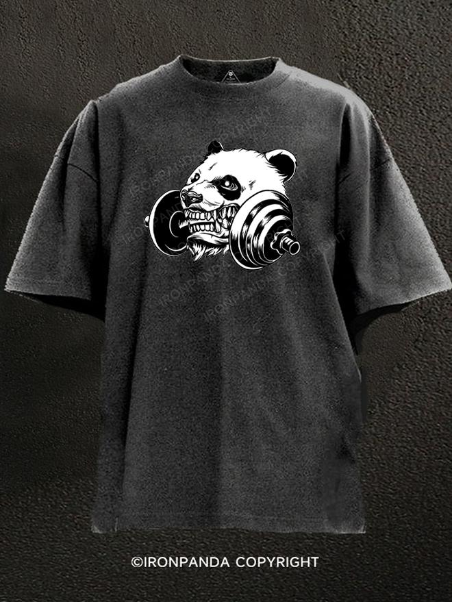 Strong panda Washed Gym Shirt