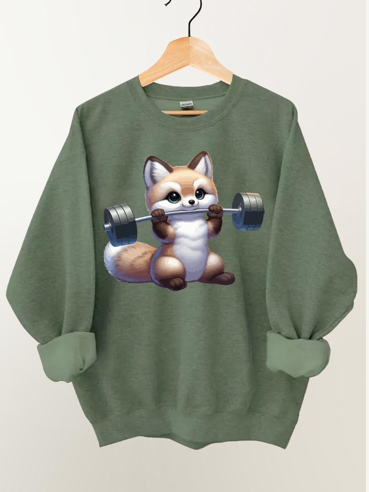 Ironpanda Lift Heavy Fox Gym Sweatshirt