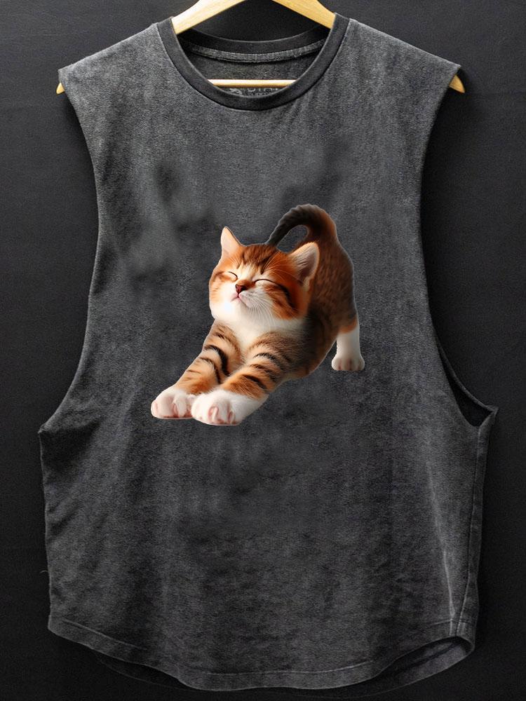 fitness cat BOTTOM COTTON TANK