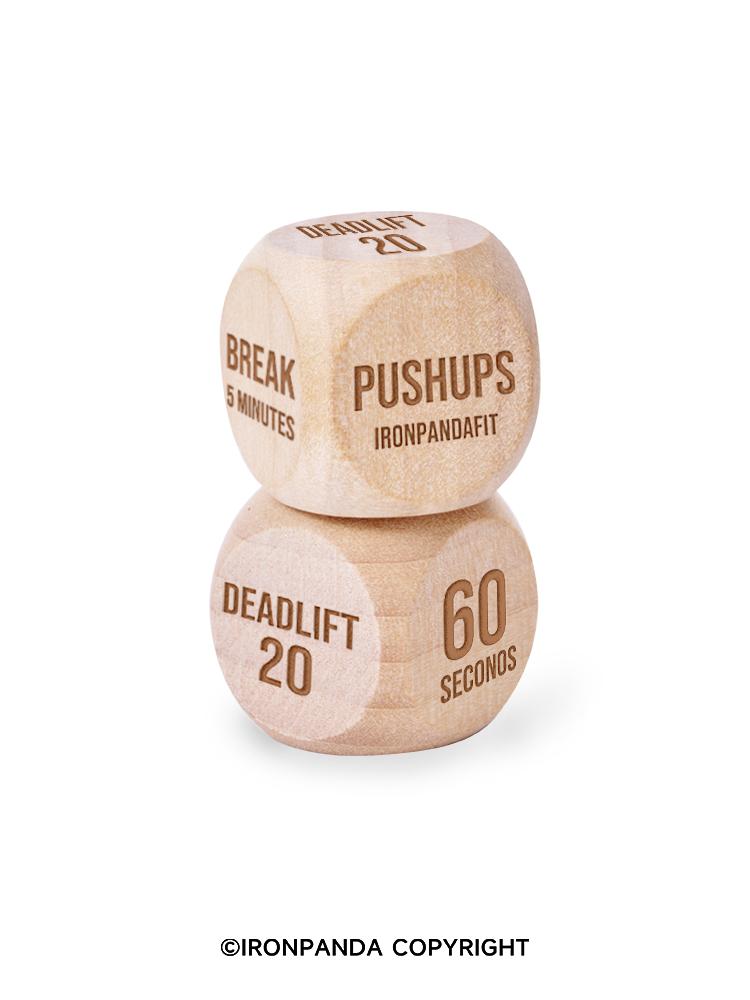 IronPanda Wooden Workout Dice