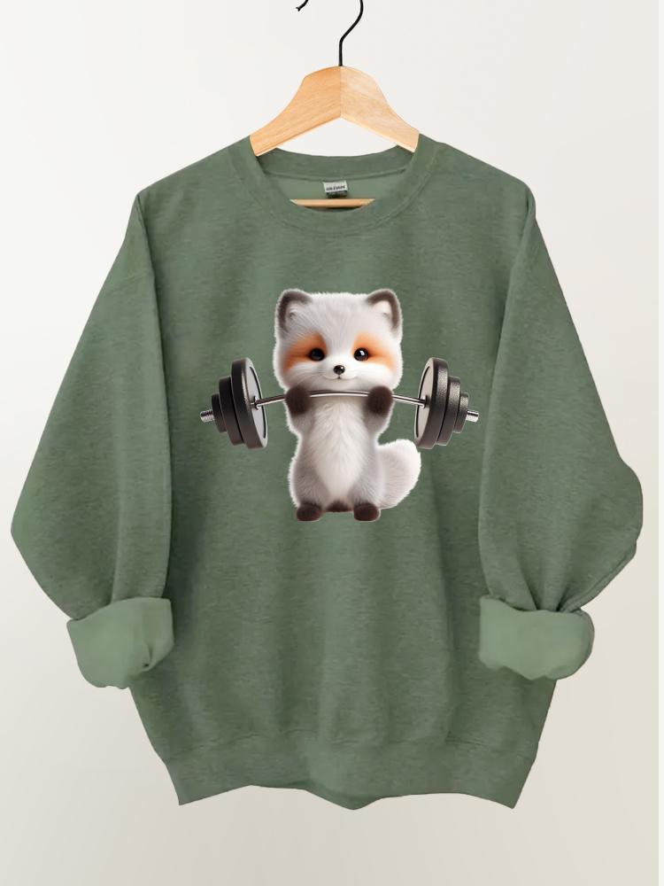 Ironpanda Lift Heavy Fox Gym Sweatshirt