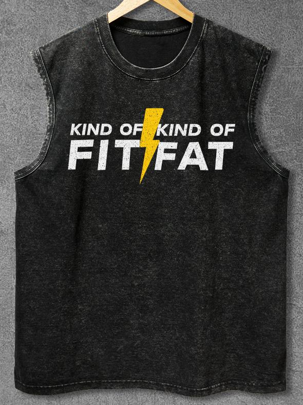 KIND OF FIT KIND OF FAT Washed Gym Tank