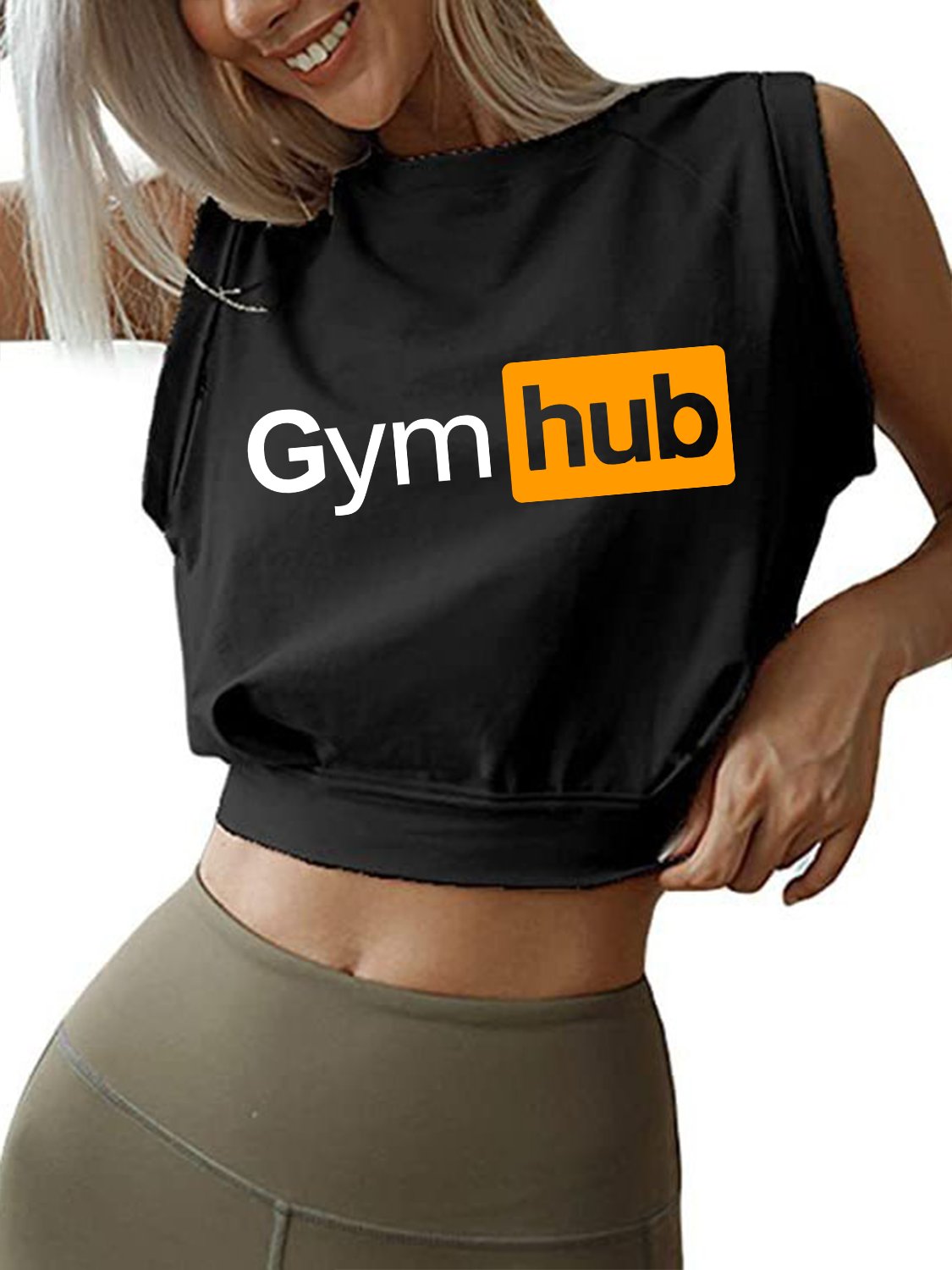 Gym Hub Sleeveless Crop Tops