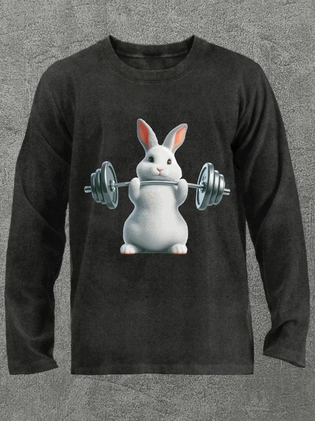 Weightlifting Rabbit Washed Gym Long Sleeve Shirt