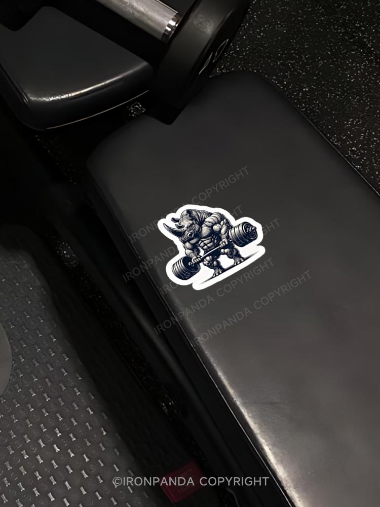 IronPanda Rhino weightlifting Sticker