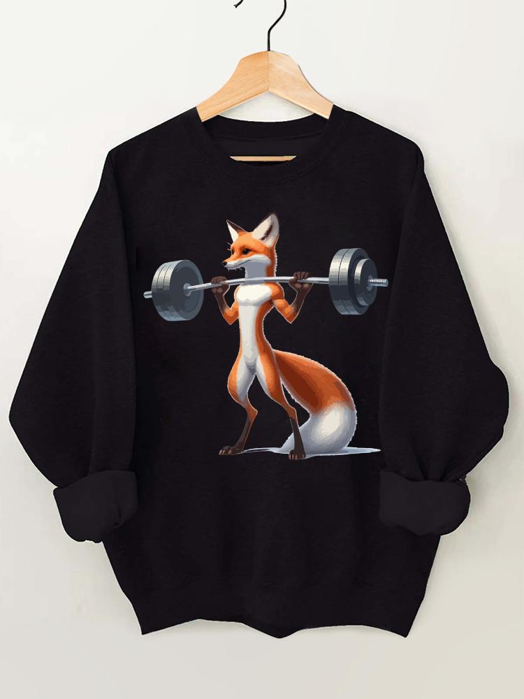 Ironpanda Lift Heavy Fox Gym Sweatshirt