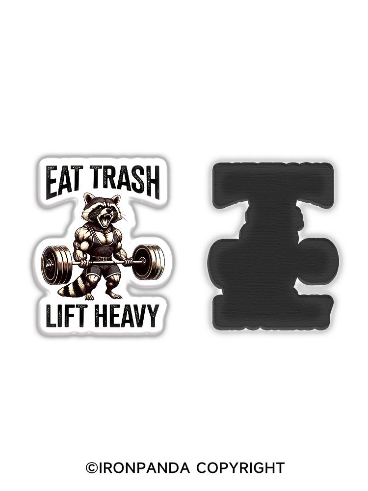 IronPanda eat trash lift heavy Fridge Magnet