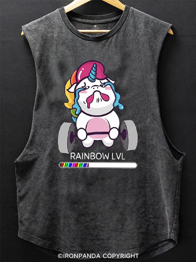 Unicorn Rainbow Level SCOOP BOTTOM COTTON TANK