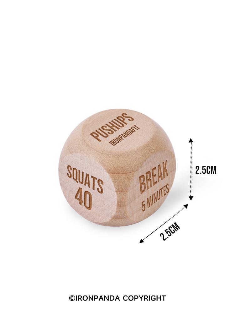 IronPanda Wooden Workout Dice