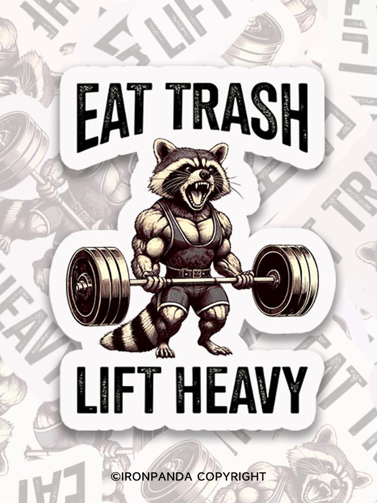 IronPanda eat trash lift heavy  Sticker