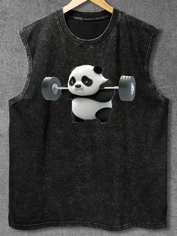 Gym Panda Power Fart  Washed Gym Tank