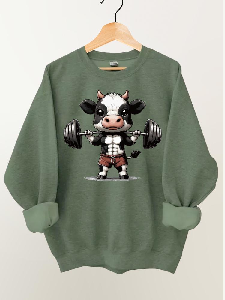 Dairy Cow Gym Sweatshirt