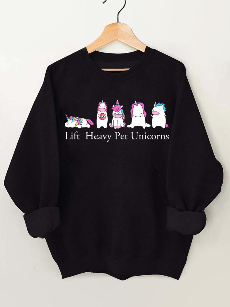 Lift Heavy Pet Unicorns Gym Sweatshirt