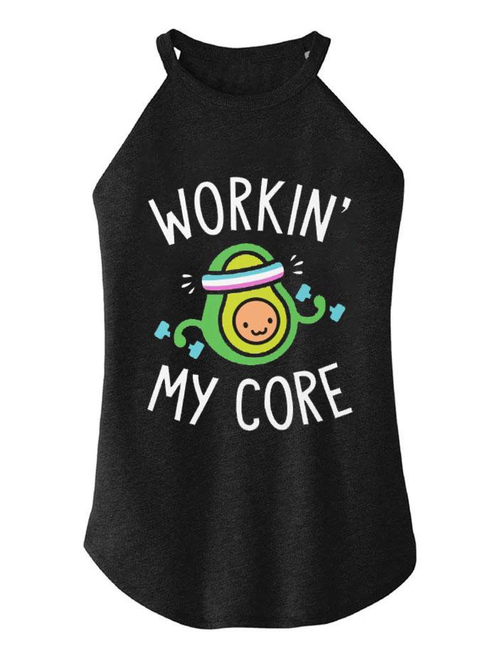 Workin' My Core TRI ROCKER COTTON TANK