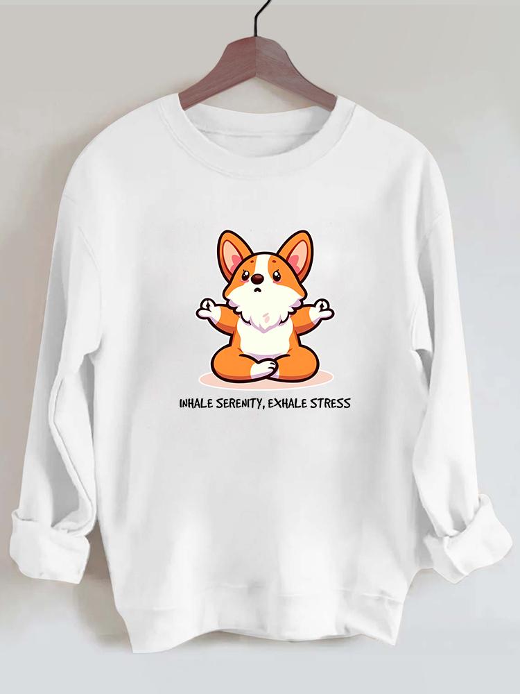 Inhale Serenity Exhale Stress Gym Sweatshirt