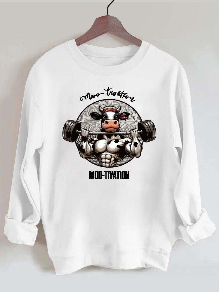 Dairy Cow Gym Sweatshirt