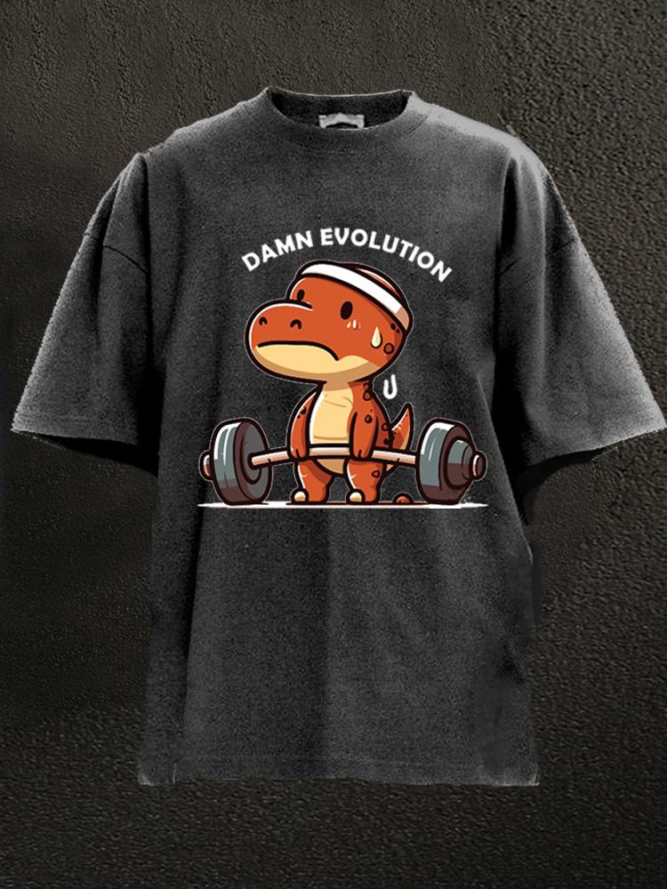 Damn evolution Washed Gym Shirt