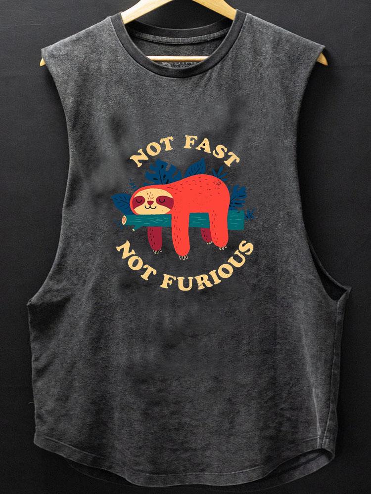 NOT FAST NOT FURIOUS SCOOP BOTTOM COTTON TANK