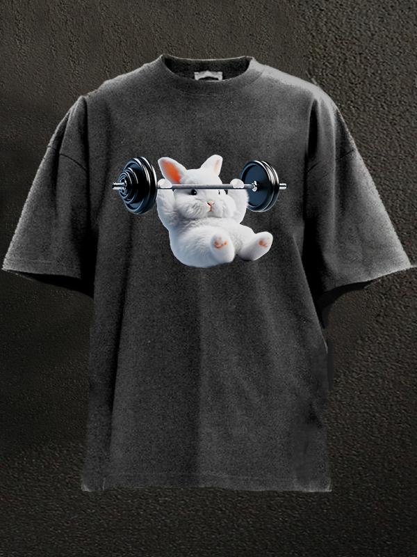 Weightlifting Rabbit Washed Gym Shirt