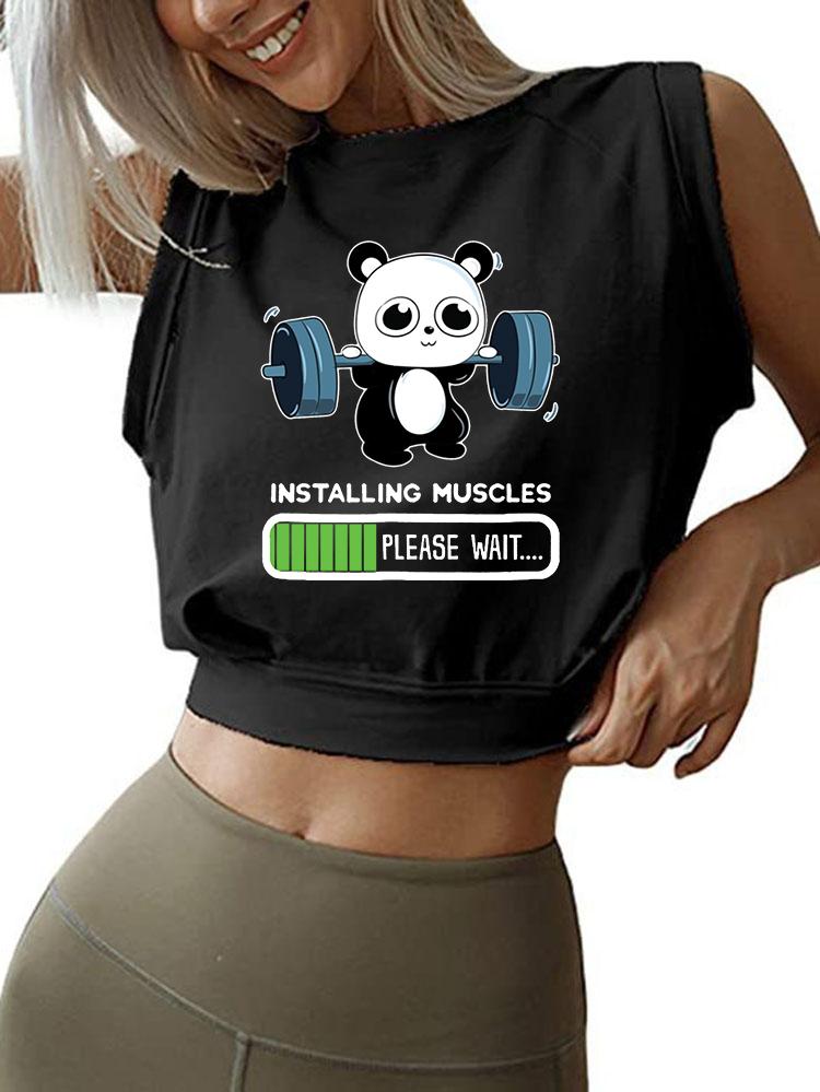 BENCH PANDA Sleeveless Crop Tops