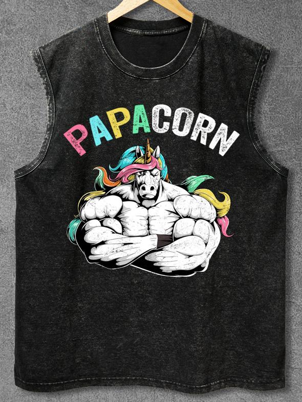 PAPACORN Washed Gym Tank