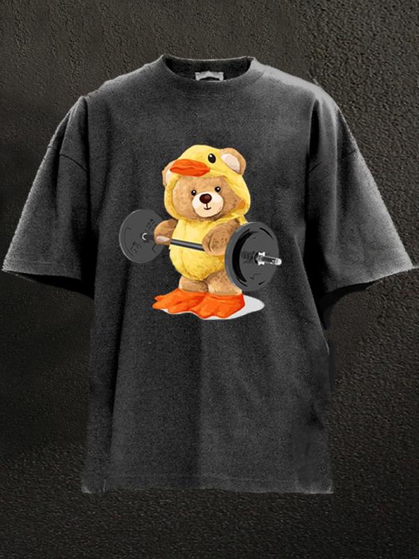 QUACKIN BEAR Washed Gym Shirt