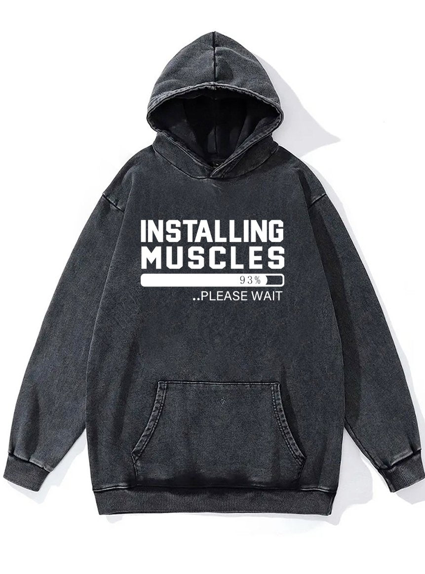 INSTALLING MUSCLES Washed Gym Hoodie