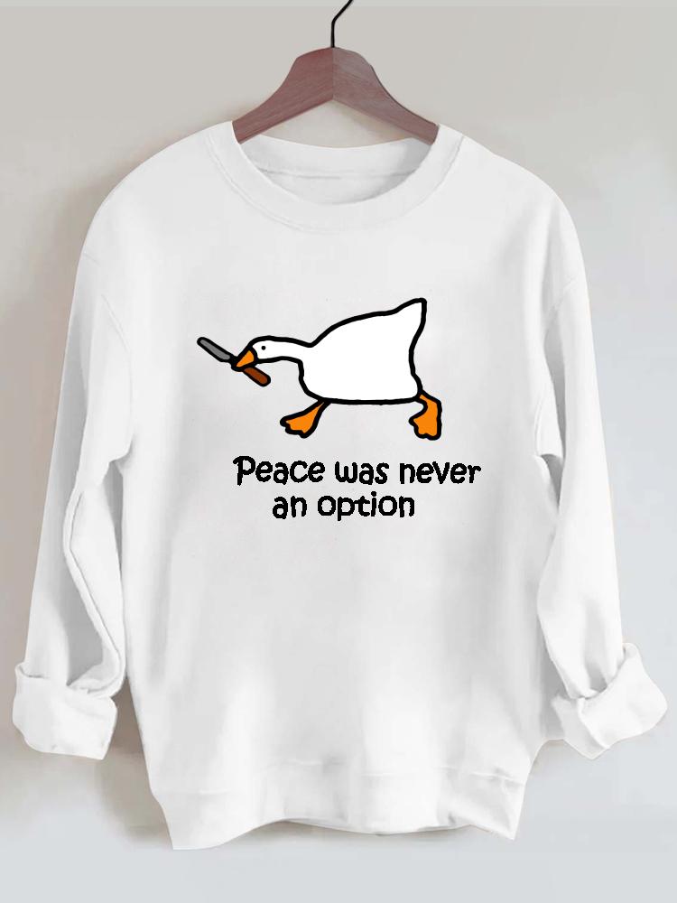 Peace Was Never An Option Gym Sweatshirt