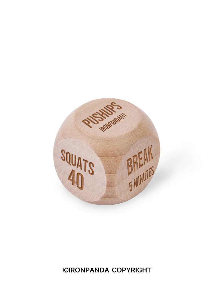 IronPanda Wooden Workout Dice