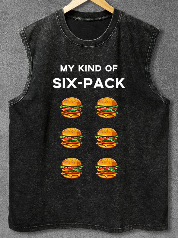 MY KIND OF SIX-PACK Washed Gym Tank