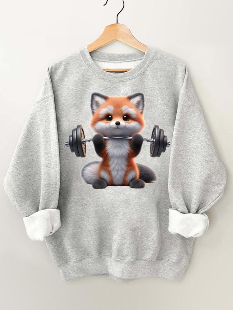 Ironpanda Lift Heavy Fox Gym Sweatshirt