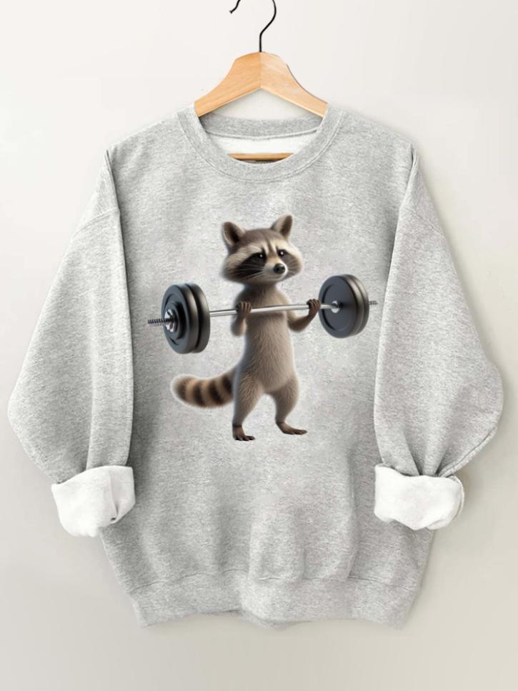 Ironpanda Lift Heavy Raccoon Gym Sweatshirt