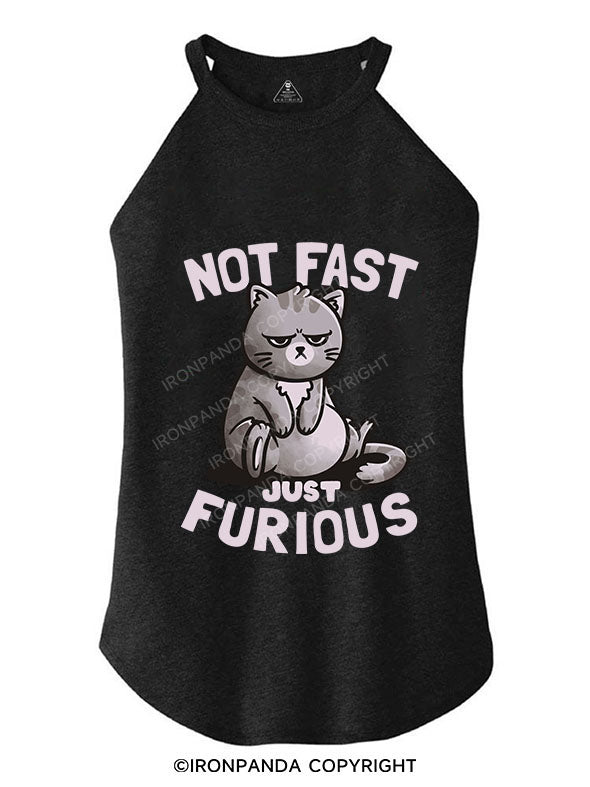 NOT FAST JUST FURIOUS TRI ROCKER COTTON TANK