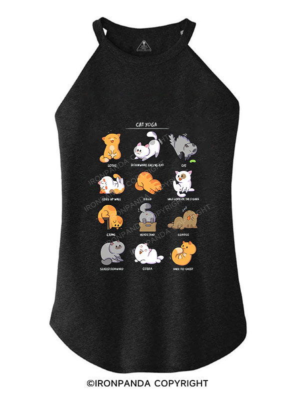 CAT YOGA TRI ROCKER COTTON TANK