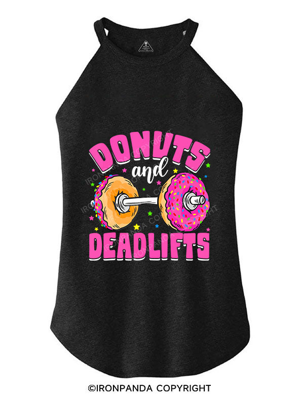 DONUTS AND DEADLIFTS TRI ROCKER COTTON TANK