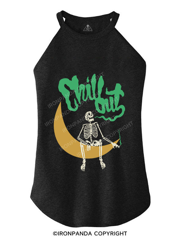 CHILL OUT SKELETON TRI ROCKER COTTON TANK